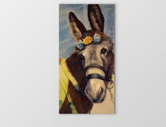 Süslü Eşek Tablosu Çerçevesiz - 45x30