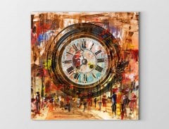 Eski Saat Tablosu Çerçevesiz - 80x80