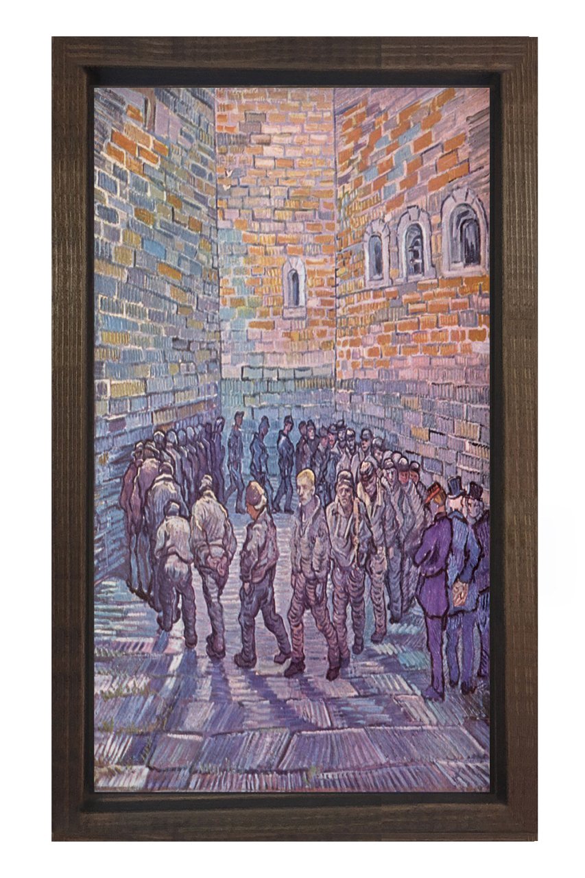 Tutuklular Çemberi Tablosu Kahverengi Ahşap Çerçeve - 100x150