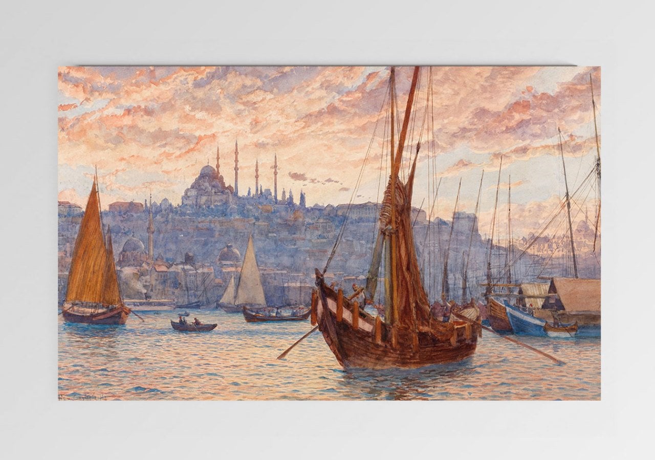 İstanbul Tablosu Çerçevesiz - 100x200