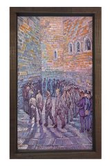 Tutuklular Çemberi Tablosu Kahverengi Ahşap Çerçeve - 40x60