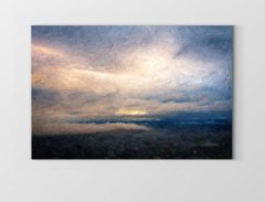 Bulutlu Gökyüzü  Tablosu Çerçevesiz - 50x70