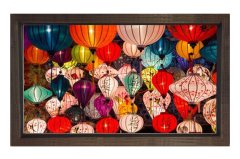Lambalar Tablosu Kahverengi Ahşap Çerçeve - 50x90