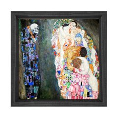 Ölüm Ve Yaşam Tablosu Siyah Ahşap Çerçeve - 60x60