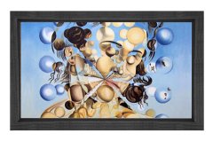 Galatea of the Spheres Tablosu Siyah Ahşap Çerçeve - 40x60
