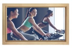 Fitness Yapan Kızlar Tablosu Naturel Ahşap - 50x90