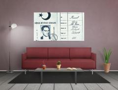Atatürk Nüfüs Kağıdı Tablosu Çerçevesiz - 50x90