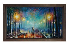 Derinlikli Yolda Çift Tablosu Kahverengi Ahşap - 40x60