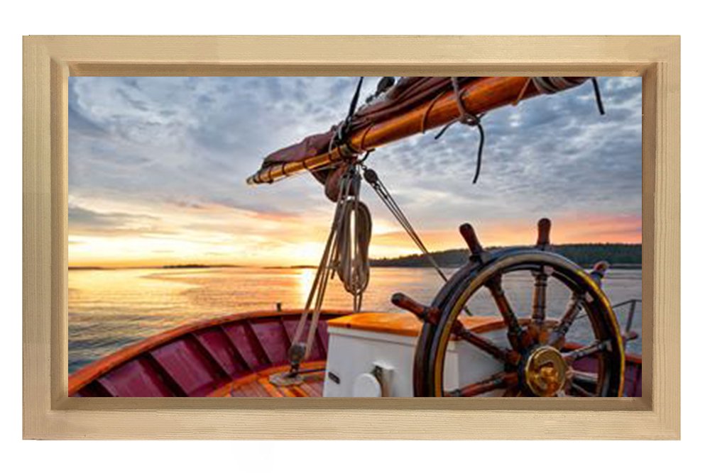 Dümen Tablosu Naturel Ahşap Çerçeve - 50x70