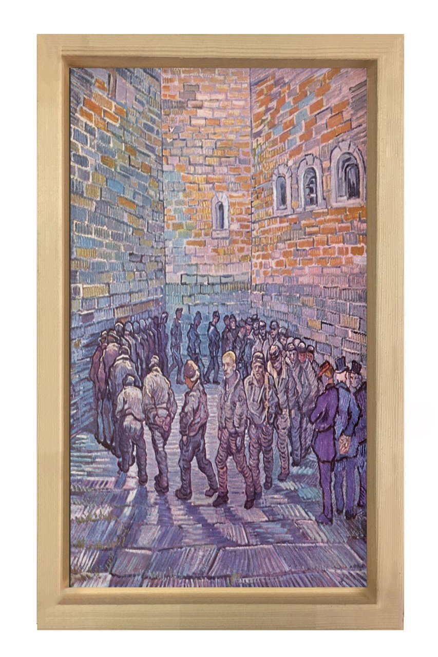 Tutuklular Çemberi Tablosu Naturel Ahşap Çerçeve - 40x60