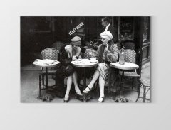 Ladyler Cafede Tablosu Çerçevesiz - 100x150