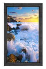 Dalgalı Deniz Tablosu Siyah Ahşap Çerçeve - 40x60