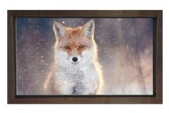 Tilki Tablosu Kahverengi Ahşap - 40x60