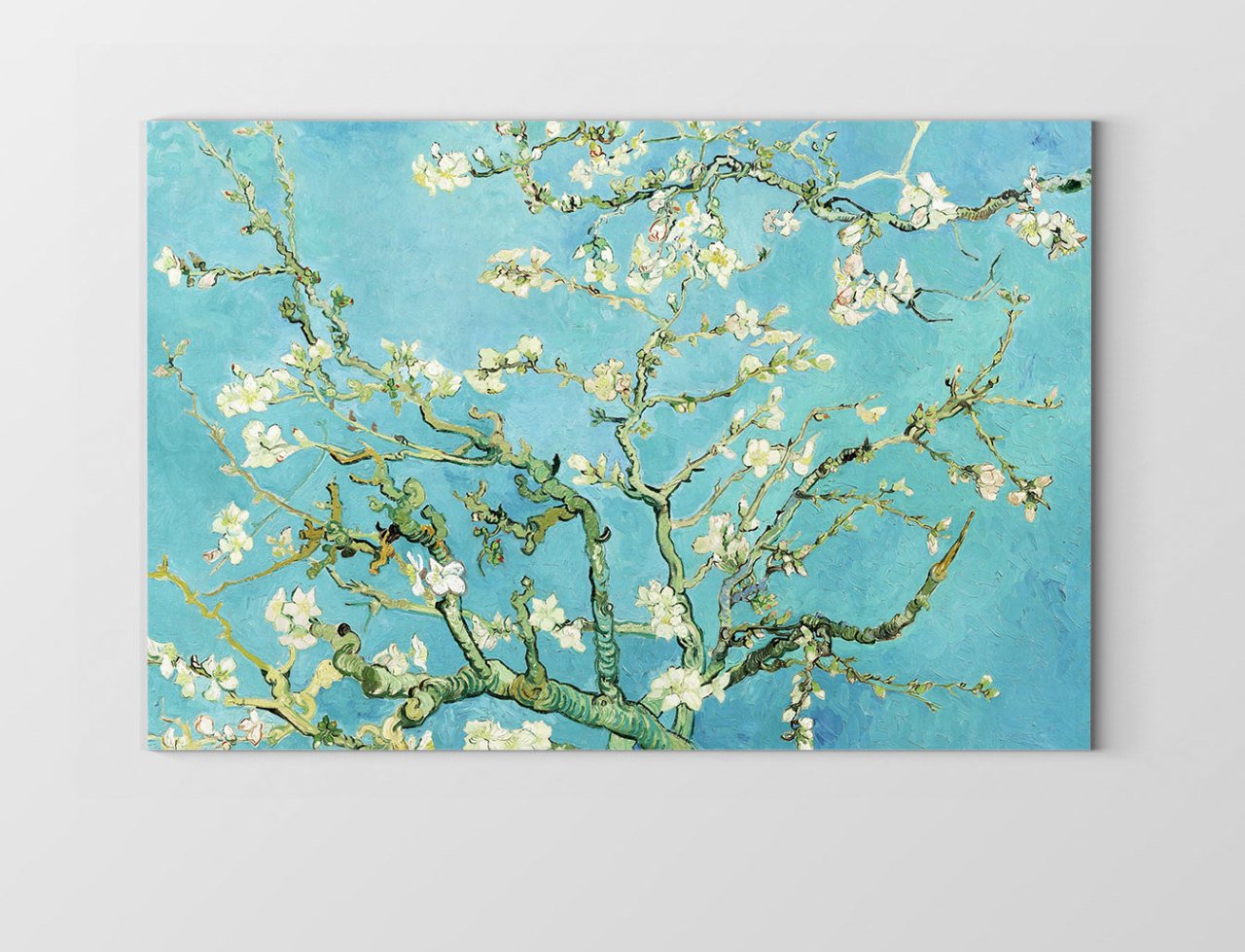 Çiçekli Badem Ağacı Tablosu Çerçevesiz - 50x70