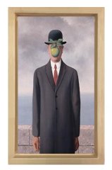 Rene Magritte Tablosu Naturel Ahşap Çerçeve - 100x150