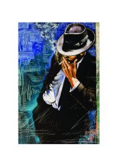 Sigara İçen Adam Tablosu Çerçevesiz - 50x70