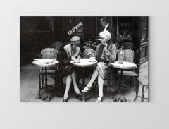 Ladyler Cafede Tablosu Çerçevesiz - 50x90