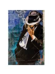 Sigara İçen Adam Tablosu Çerçevesiz - 50x90