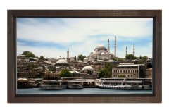 Süleymaniye Camii Tablosu Kahverengi Ahşap Çerçeve - 70x100