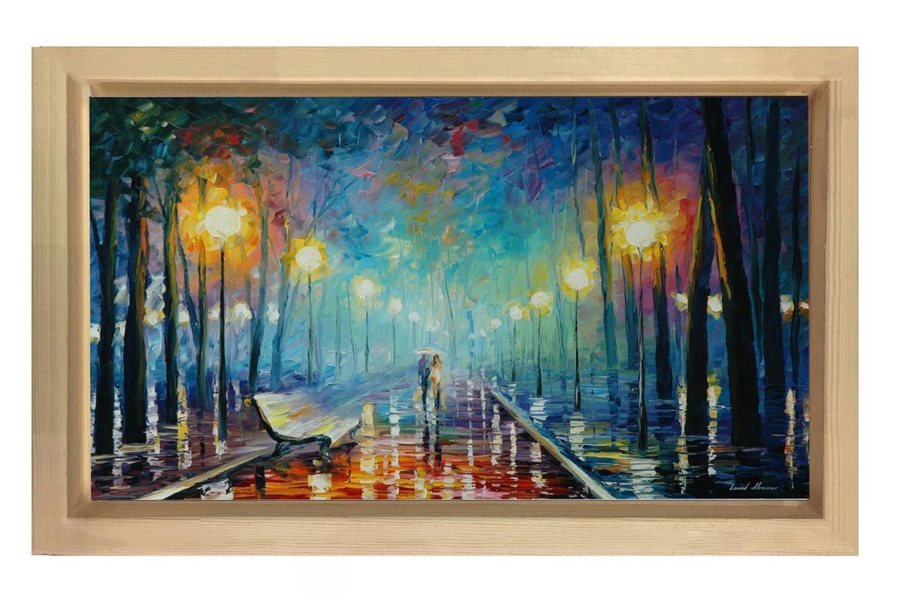 Derinlikli Yolda Çift Tablosu Naturel Ahşap - 50x70
