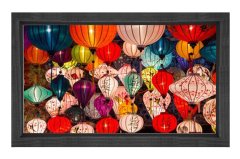 Lambalar Tablosu Siyah Ahşap Çerçeve - 50x70