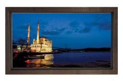 Orta Köy Camisi Tablosu Kahverengi Ahşap Çerçeve - 100x200