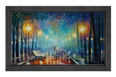 Derinlikli Yolda Çift Tablosu Siyah Ahşap - 100x200