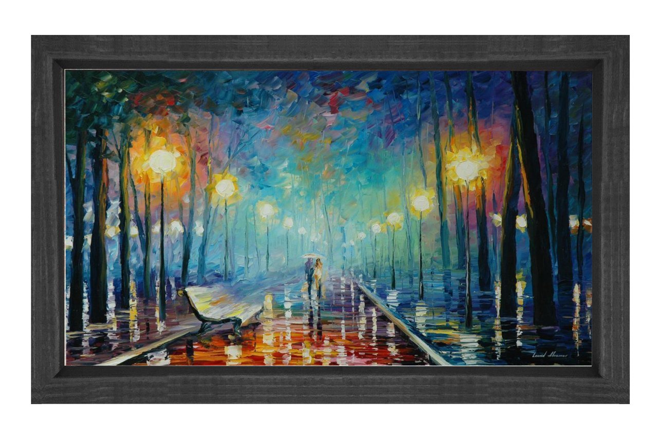 Derinlikli Yolda Çift Tablosu Siyah Ahşap - 40x60