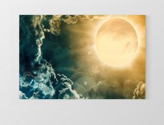 Ay Işığı Ve Gökyüzü Tablosu Çerçevesiz - 40x60