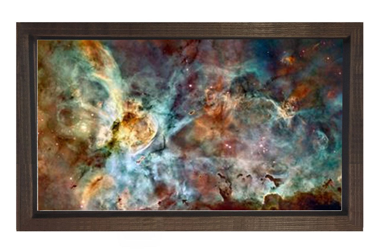 Soyut Reprodüksiyon Tablosu Kahverengi Ahşap - 50x70