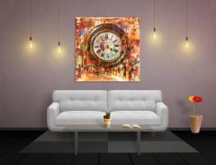 Eski Saat Tablosu Çerçevesiz - 50x50