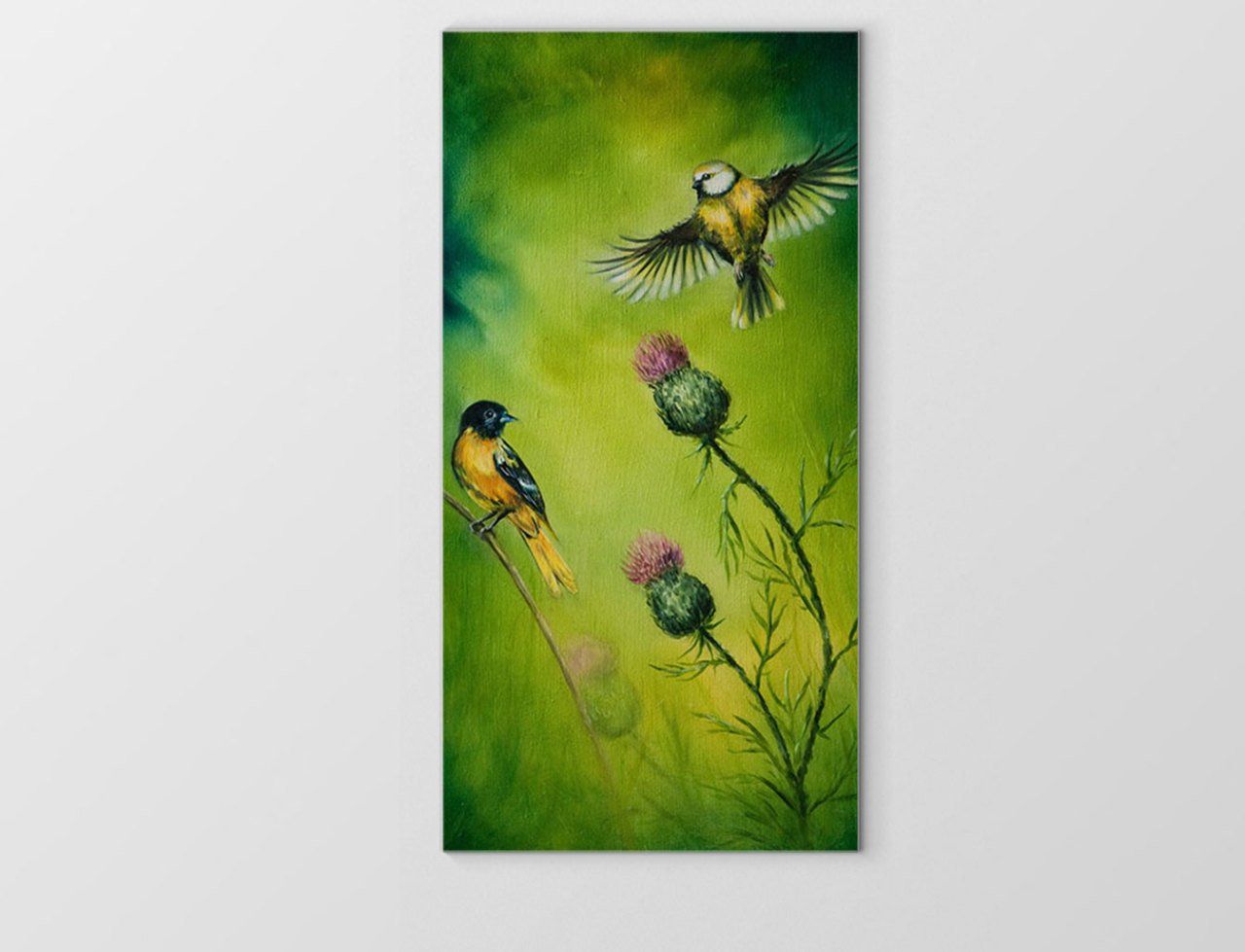 Kuşların Dansı Tablosu Çerçevesiz - 100x200