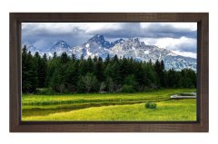 Dağ Ve Orman Manzarası Tablosu Kahverengi Ahşap - 50x70