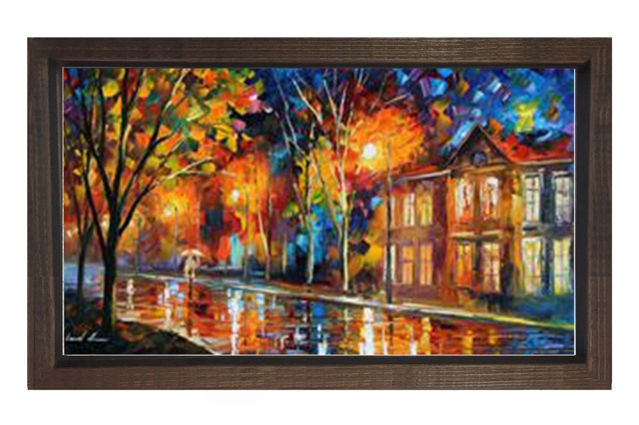 Ağaçlı Ev Reprödiksiyon Tablosu Kahverengi Ahşap - 100x150