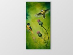 Kuşların Dansı Tablosu Çerçevesiz - 45x30