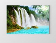 Şelaleler Manzarası  Tablosu Çerçevesiz - 50x90