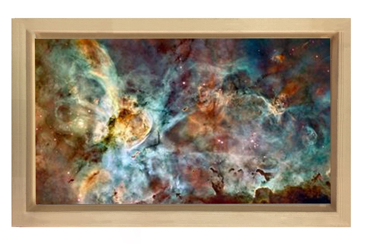 Soyut Reprodüksiyon Tablosu Naturel Ahşap - 50x70