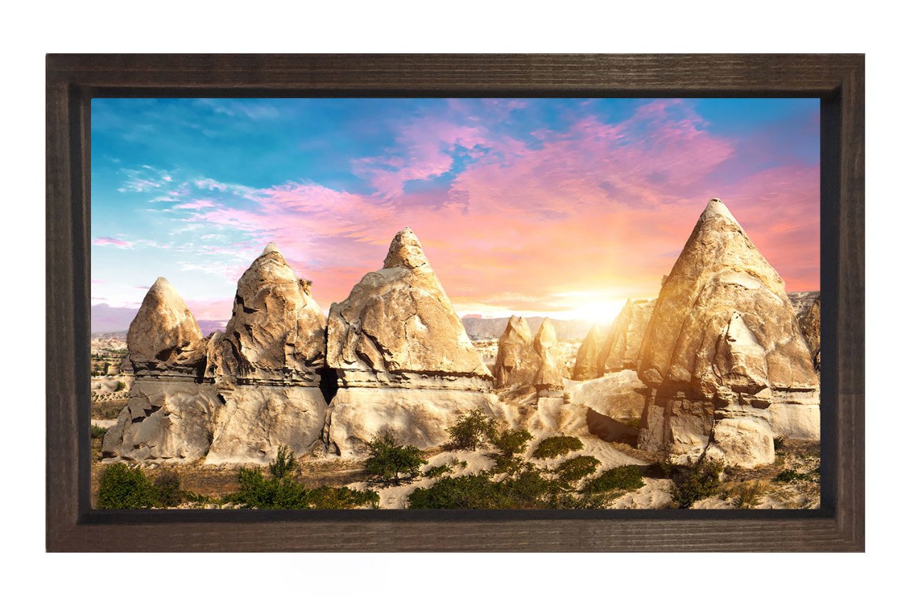 Peribacaları Tablosu Kahverengi Ahşap Çerçeve - 100x150
