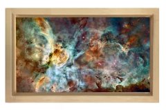 Soyut Reprodüksiyon Tablosu Naturel Ahşap - 50x90