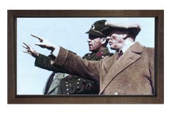 Atatürk İstikbal Göklerde Tablosu Kahverengi Ahşap - 45x30
