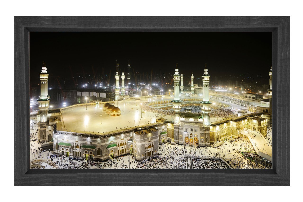 Kabe Manzarası Tablosu Siyah Ahşap Çerçeve - 100x200