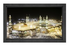 Kabe Manzarası Tablosu Siyah Ahşap Çerçeve - 100x200