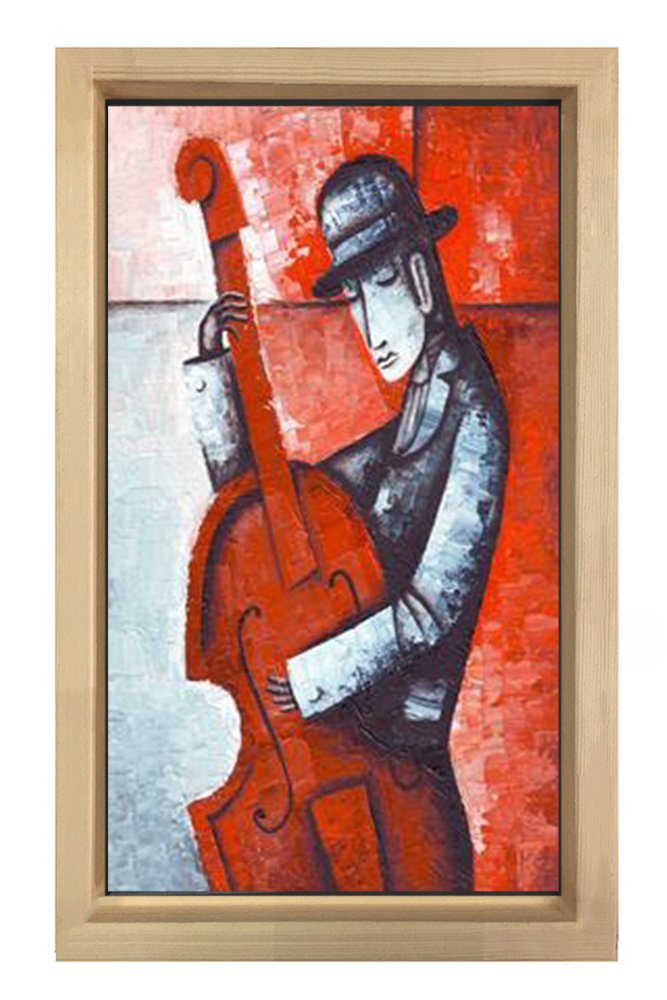 Marinne Vias Keman Tablosu Naturel Ahşap Çerçeve - 40x60