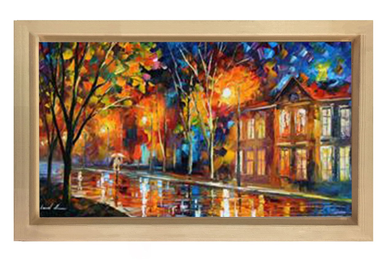 Ağaçlı Ev Reprödiksiyon Tablosu Naturel Ahşap - 100x150