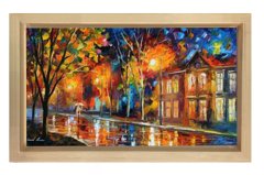Ağaçlı Ev Reprödiksiyon Tablosu Naturel Ahşap - 100x150