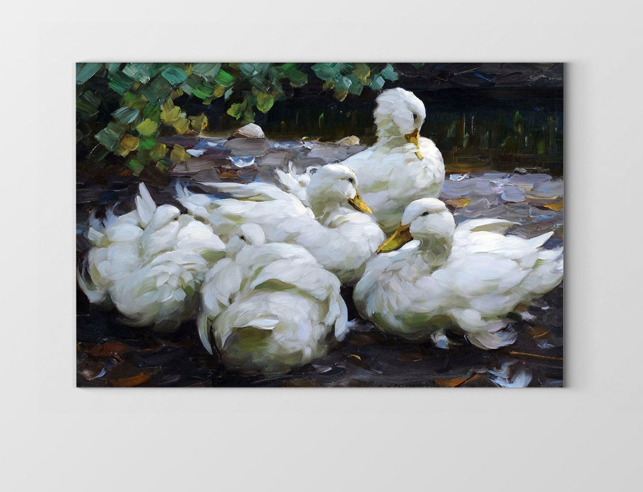 Ördekler Tablosu Çerçevesiz - 50x70