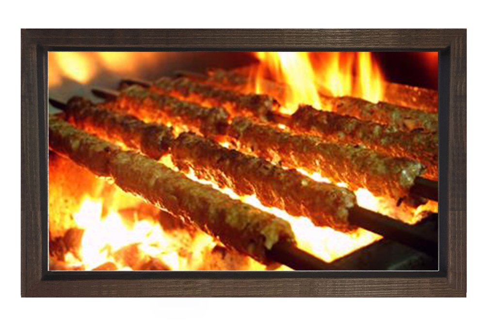 Şiş Kebap Tablosu Kahverengi Ahşap - 100x150