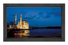 Orta Köy Camisi Tablosu Siyah Ahşap Çerçeve - 40x60