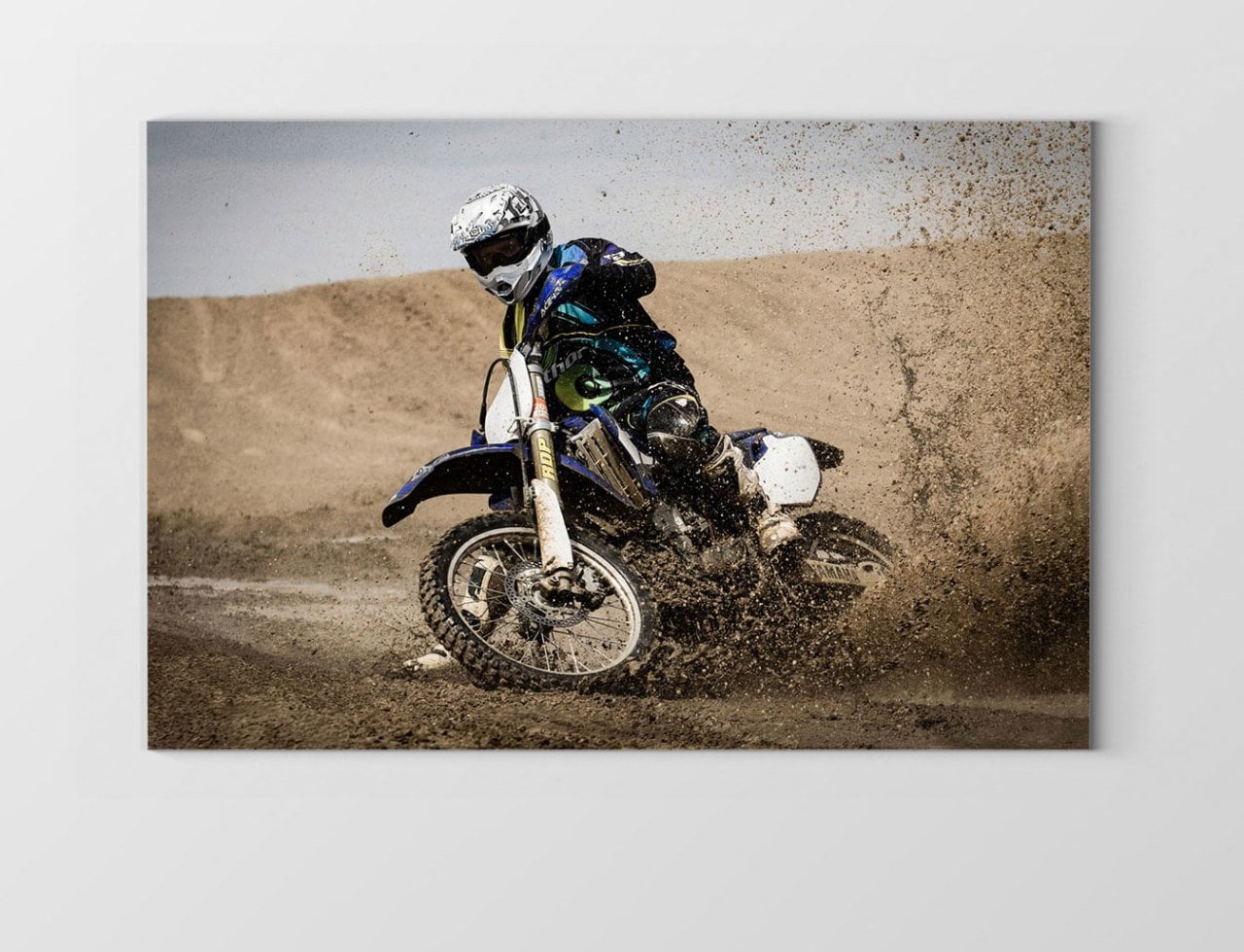 Motorsiklet Yarışı Tablosu Çerçevesiz - 40x60