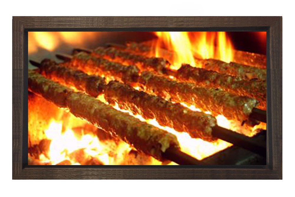 Şiş Kebap Tablosu Kahverengi Ahşap - 40x60